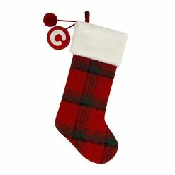 St. Nicholas Square® Plaid Monogram Christmas Stocking -St. Nicholas Square Shop unnamed file 786