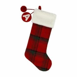 St. Nicholas Square® Plaid Monogram Christmas Stocking -St. Nicholas Square Shop unnamed file 787