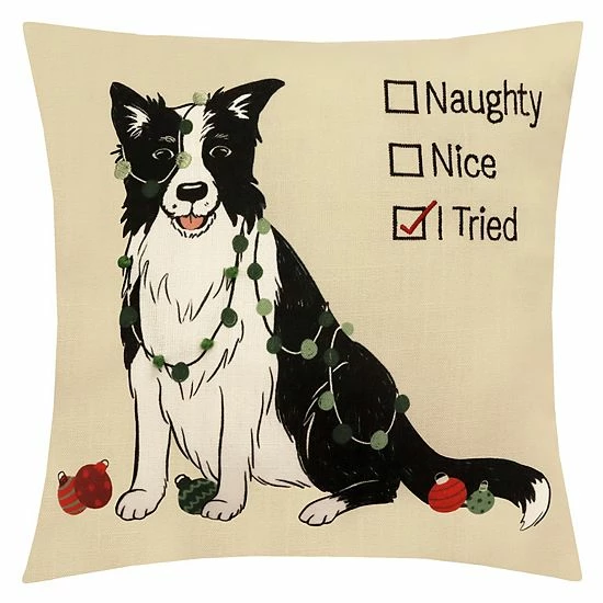 St. Nicholas Square® Naughty Dog Throw Pillow 1 St. Nicholas Square® Naughty Dog Throw Pillow