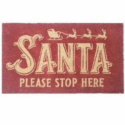 St. Nicholas Square® Red Santa 18'' X 30'' Coir Doormat