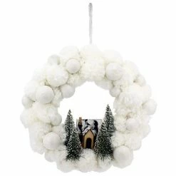 St. Nicholas Square® LED Pom Pom Wreath