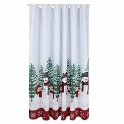 St. Nicholas Square® Yuletide Snowman Shower Curtain