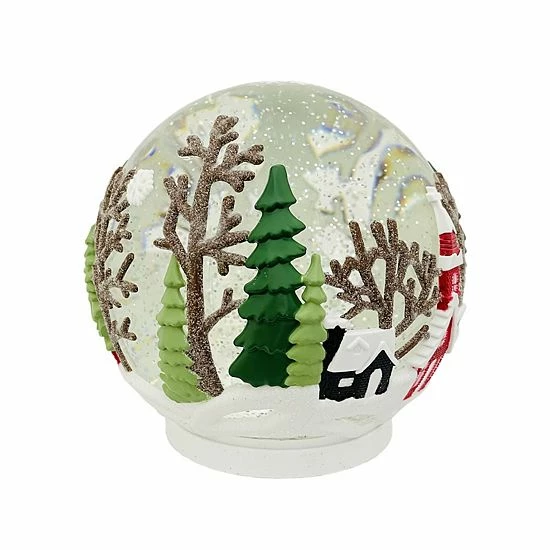 St. Nicholas Square® Shimmer LED Spinning Water Forest Snow Globe Table Decor 3 St. Nicholas Square® Shimmer LED Spinning Water Forest Snow Globe Table Decor - Image 3