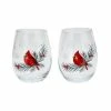 St. Nicholas Square® Yuletide 2-pc. Cardinal Stemless Wine Glass Set