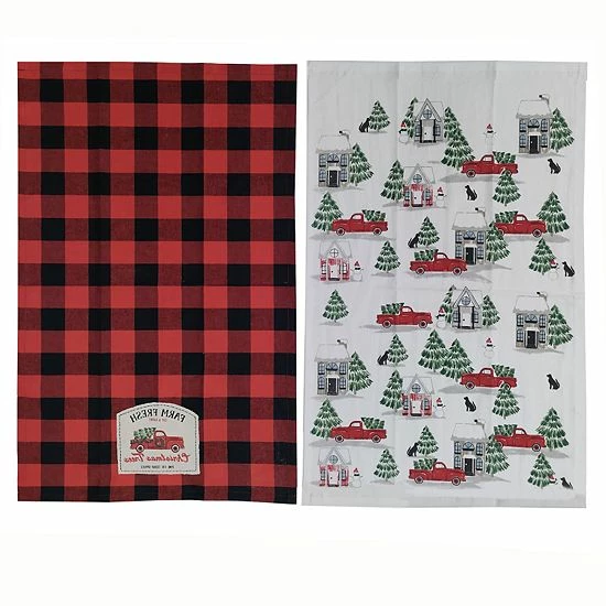 St. Nicholas Square® Farm Fresh Truck Tea Towel 2-pk. 2 St. Nicholas Square® Farm Fresh Truck Tea Towel 2-pk. - Image 2