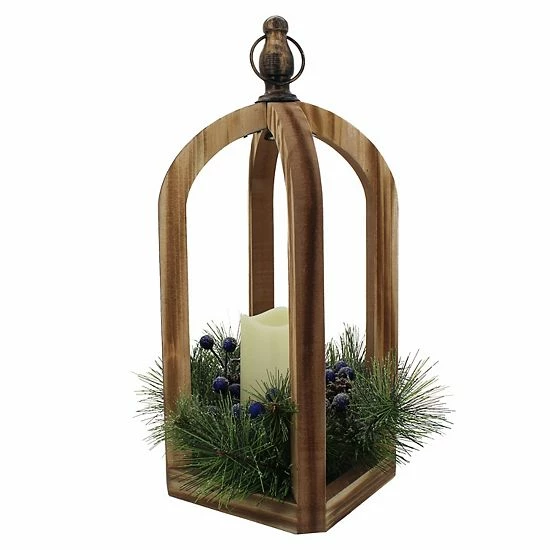 St. Nicholas Square® LED Wood Lantern 3 St. Nicholas Square® LED Wood Lantern - Image 3