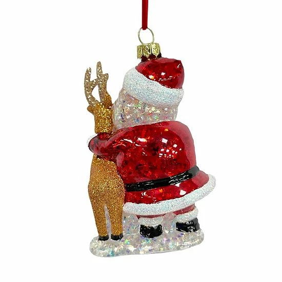 St. Nicholas Square® Santa Reindeer Christmas Ornament 2 St. Nicholas Square® Santa Reindeer Christmas Ornament - Image 2