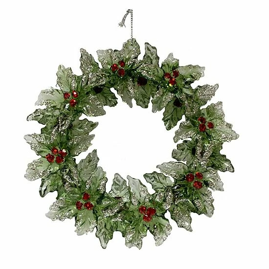 St. Nicholas Square® Glitter Wreath Christmas Ornament 2 St. Nicholas Square® Glitter Wreath Christmas Ornament - Image 2