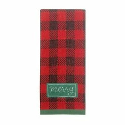 St. Nicholas Square® Plaid Merry Hand Towel